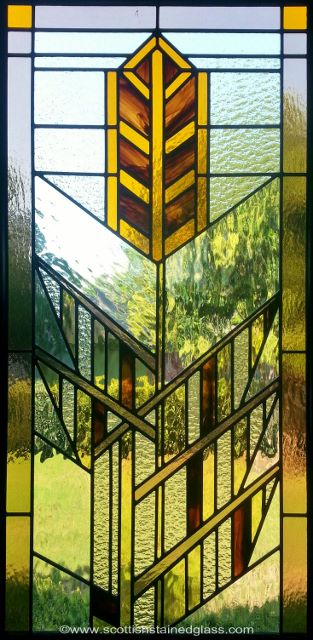 frank lloyd wright stained glass design
